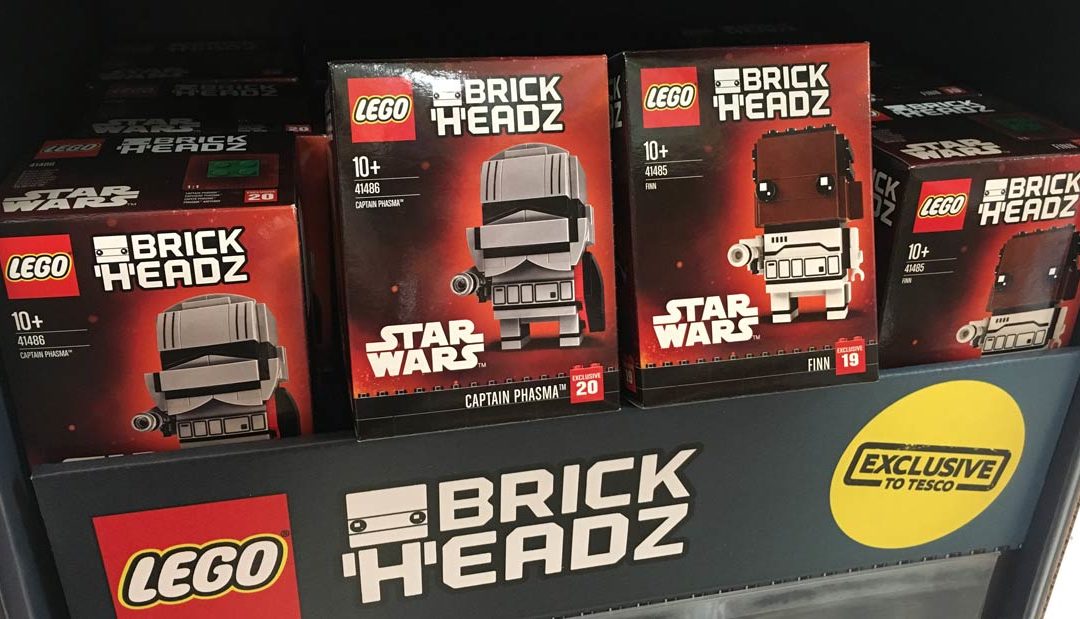 Limited Edition Captain Phasma and Finn Star Wars BrickHeadz Available at Tesco