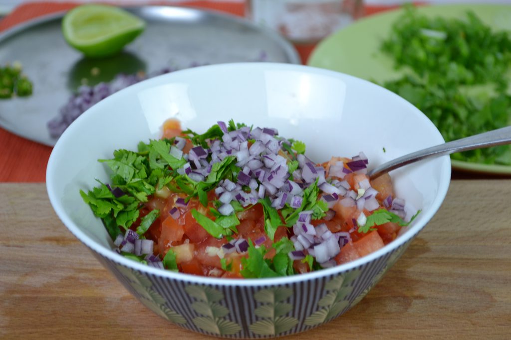 Tomato Salsa and vegetarian quesadillas recipe