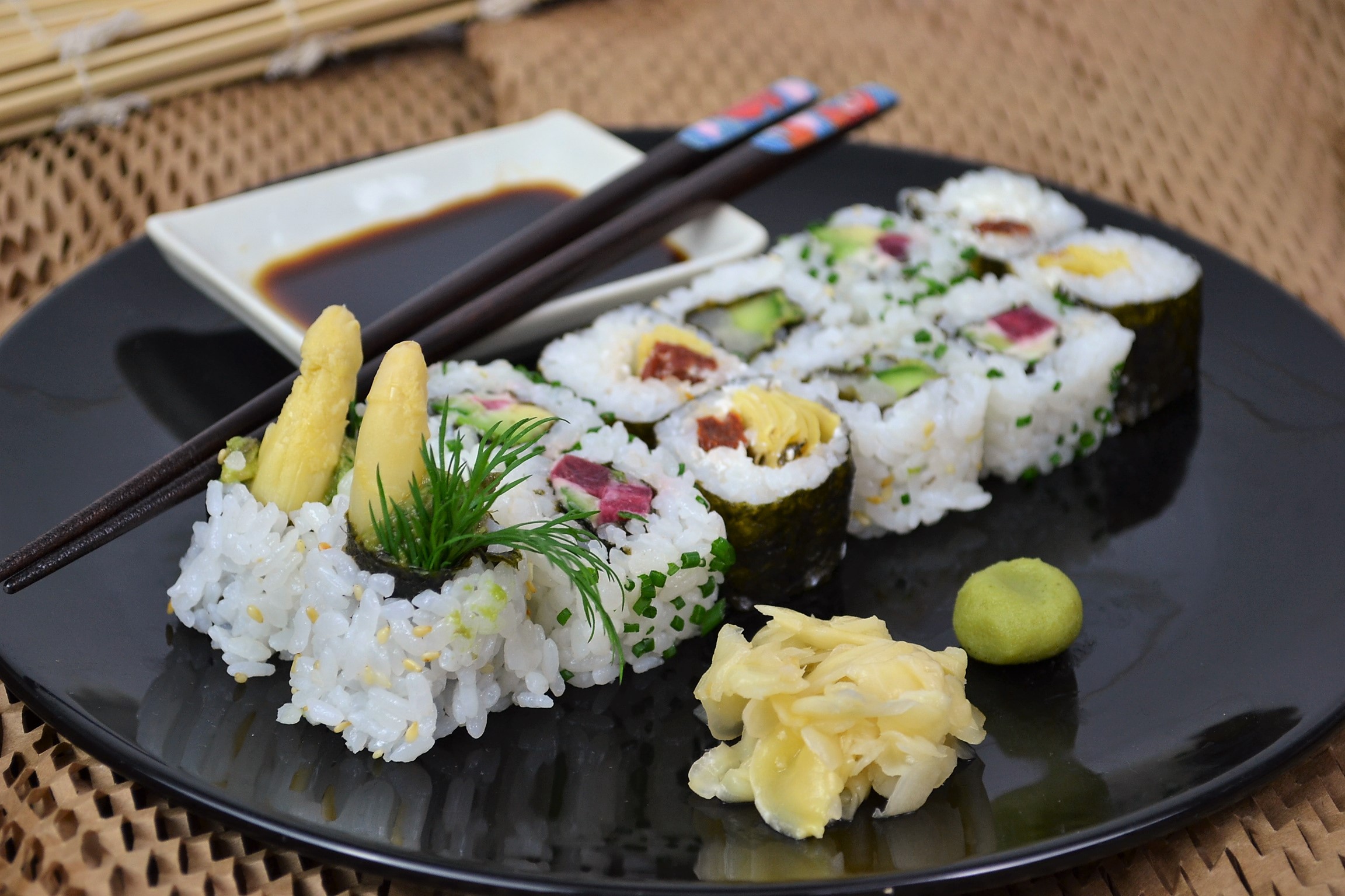 Vegetarian Sushi Rolls dontask4salt.com