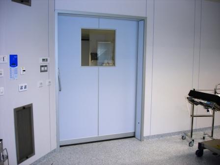 Portas para blocos operatórios e salas limpas