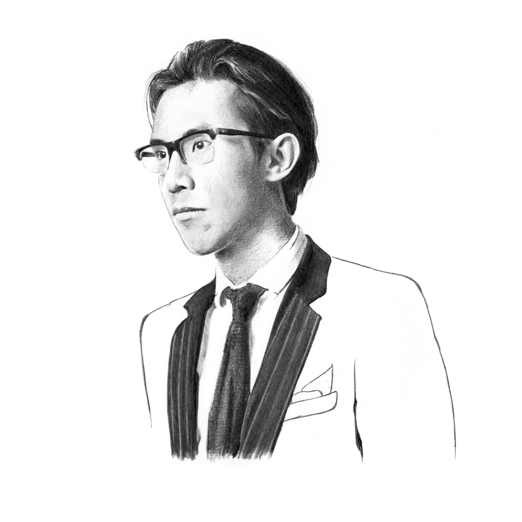 Pencil portrait of Ed Tang
