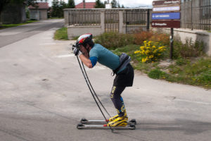 Roller skiing Roller skiing