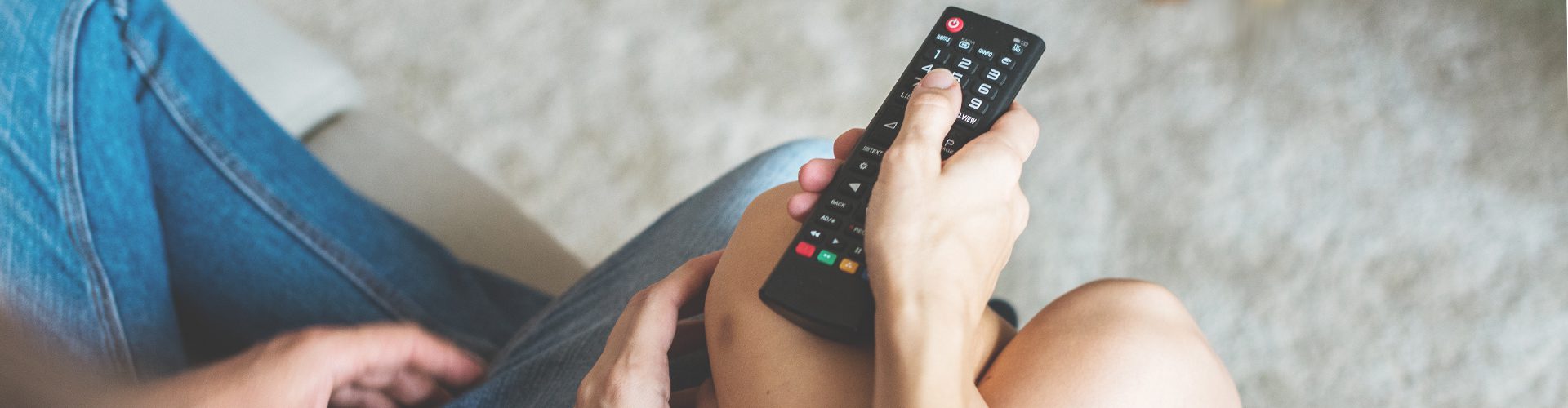 Couple watching TV