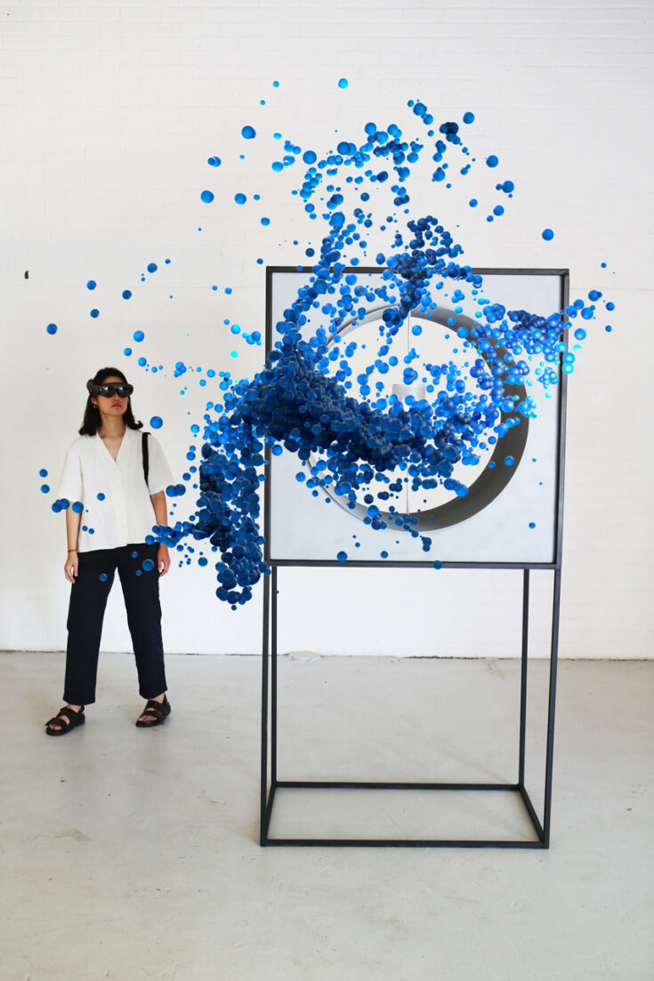 Digital Atmosphere, sculpture and augmented reality installation by Studio Above&Below, 2020. Credit: Studio Above&Below