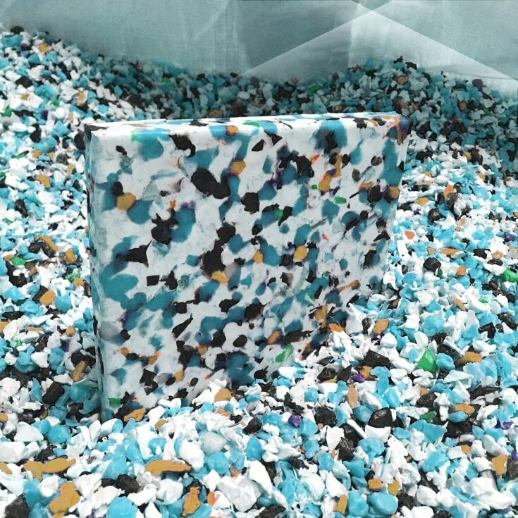 Sheet material example of HDPE plastic diverted from landfill