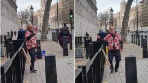 Someone has turned up to the 10 Downing Street rave two weeks early