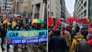 Thousands take to streets to protest soaring cost of living across the North West