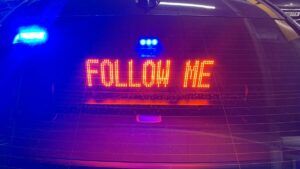 Driver thought ‘follow me’ sign on police car was an Instagram request