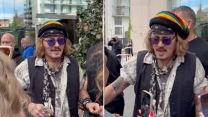Johnny Depp welcomed by fans in Manchester ahead of gig on the weekend