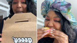 Lizzo tried some of Gooey’s incredible food while in Manchester and she’s a fan