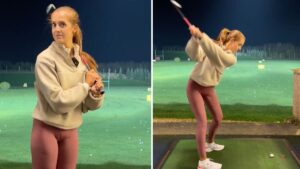 Professional golfer praised for her response to man telling her how to swing