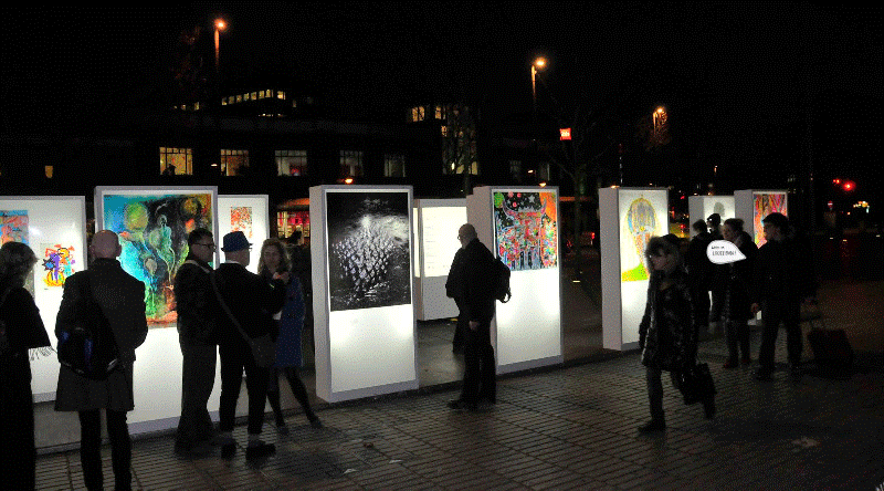 Our Public Lightbox Installation LETTING IN THE LIGHT has caused a minor media sensation!!!