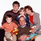 The Savages - Marcus Brigestocke as Adam, Victoria Hamilton as Jessica, Geoffrey Palmer as Donald and the kids