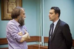 Gábor Vona, leader of Jobbik, with Aleksandr Dugin, the Moscow Professor seen as the chief ideologue of the 'Eurasian Doctrine'