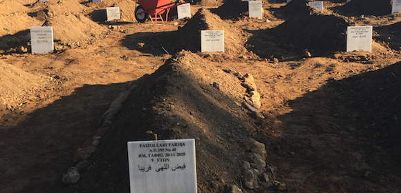 Migrants’ graveyard, Myteline, Lesbos, September 2016