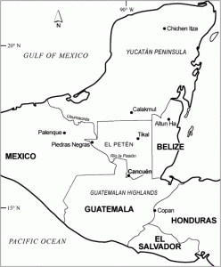 Location of Cancuen: Map by Duncan E. Cook Map by Duncan E. Cook