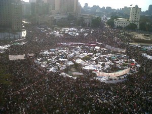 Tahrir Square in Cairo on February 2011 Photo by Mona 800px-Tahrir_Square_during_8_February_2011_Mona