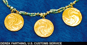Sipan Ornaments Siezed from Sothebys from the US Customs Service Seized Jewellry