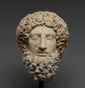 Terracotta head of hades, courtesy of J Paul Getty Museum. Hades