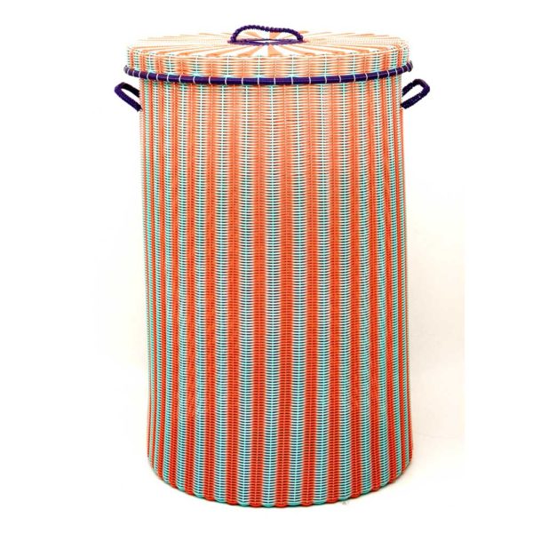 Orange & pistachio laundry basket Milagros