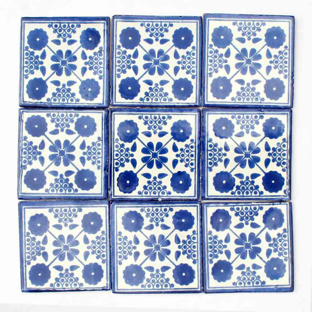 M033 Damask Blue 10.5 x 10.5cm Milagros
