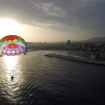 Parasailing sunset