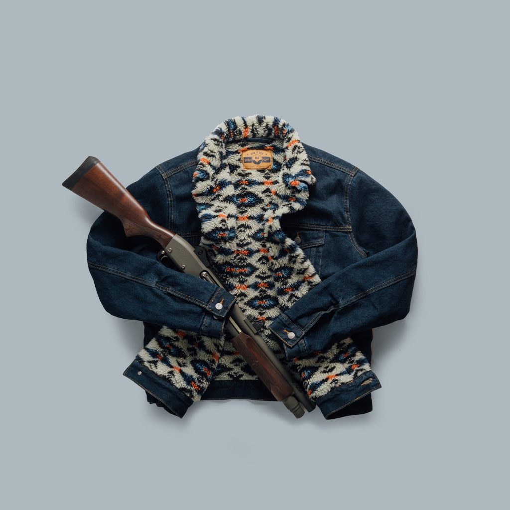 QILO X BCS - SHERPA TRUCKER JACKET IN SOUTHWEST CAMO