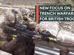 British Army trains Trench Warfare