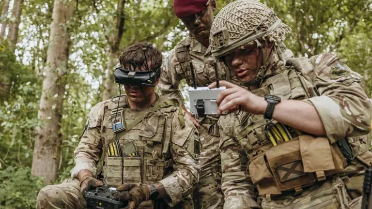 British Soldiers Advance from Flying to Fighting with Drones