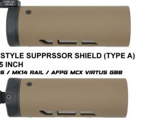 Angry Gun 6.5″ U-RAC & M-RAC Style Suppressor Shield 6.5 INCH U-RAC & M-RAC STYLE SUPPRESSOR SHIELD