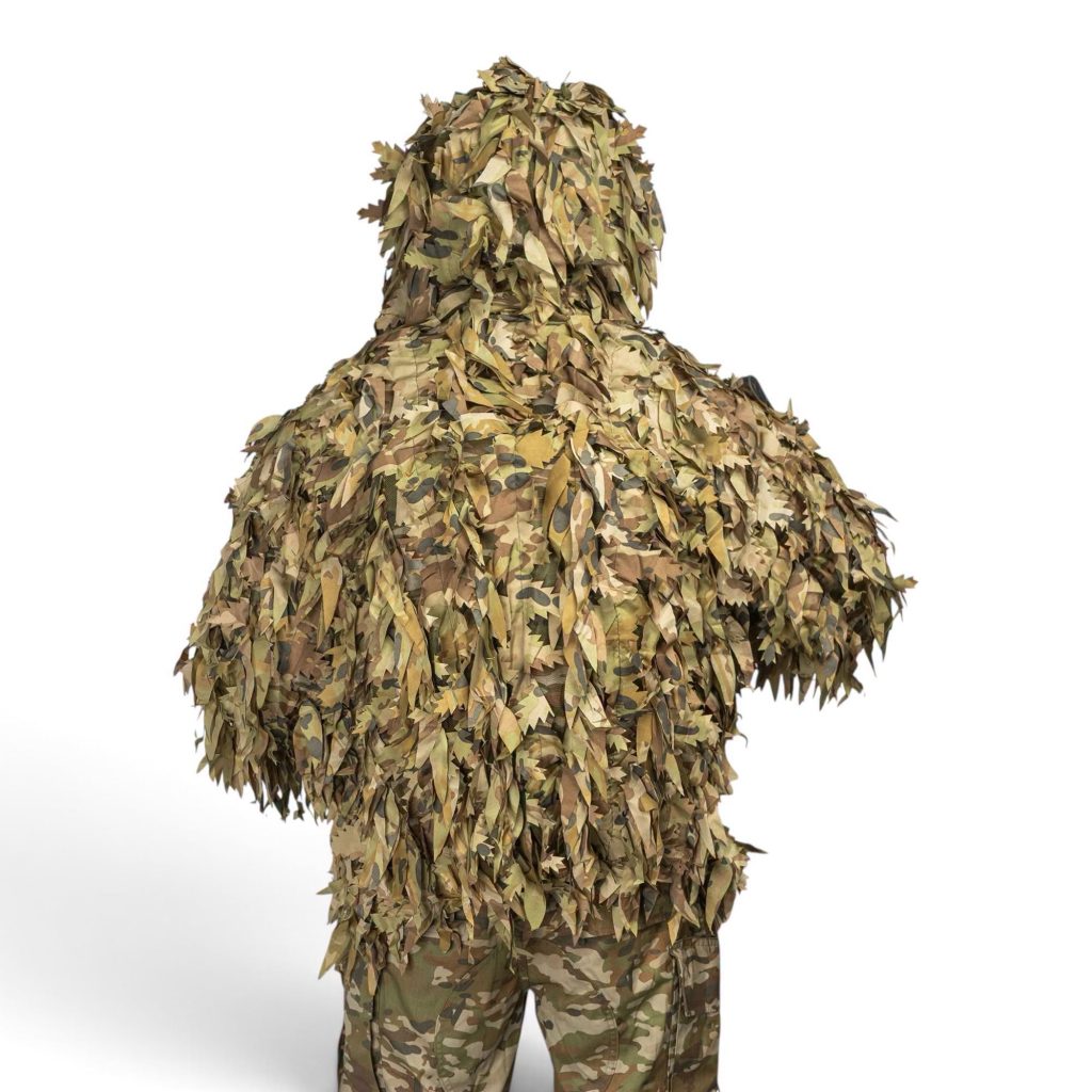 the Platatac Huntsman 3D Leaf Anorak (TFP) is engineered to break up the human silhouette and disrupt detection across a broad range of visual and thermal spectrums.