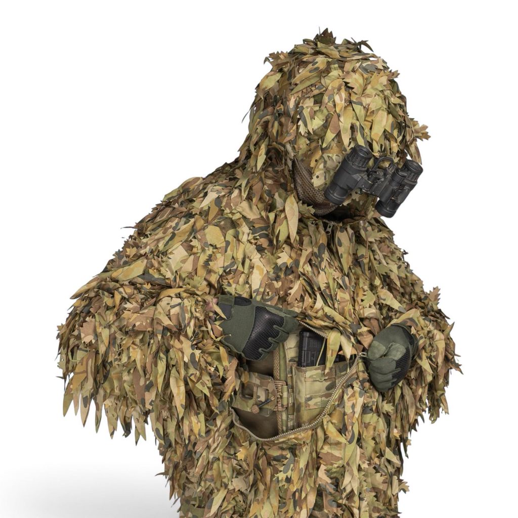 the Platatac Huntsman 3D Leaf Anorak (TFP) is engineered to break up the human silhouette and disrupt detection across a broad range of visual and thermal spectrums.