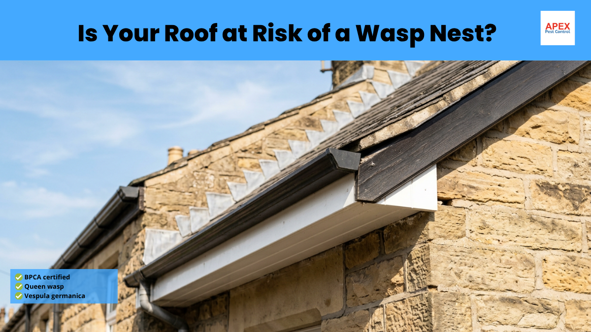 south facing roof get more wasp nests pest identification queen wasp BPCA technician 