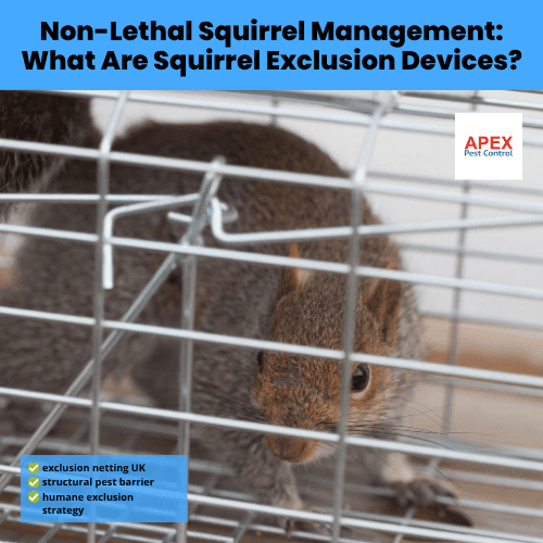non lethal squirrel management what are squirrel exclusion devices