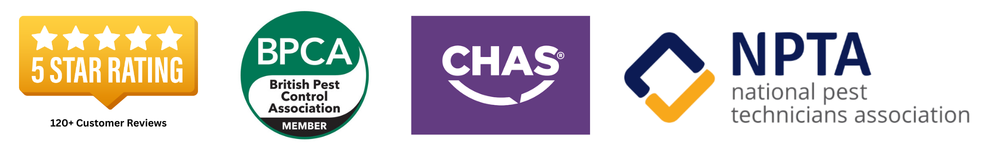 Apex Pest Control memberships and credentials — BPCA, NPTA, CHAS, Lantra