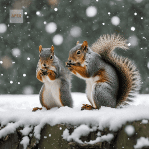 Grey Squirrels in winter