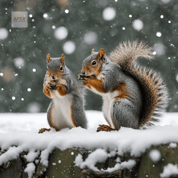 Grey Squirrels in winter