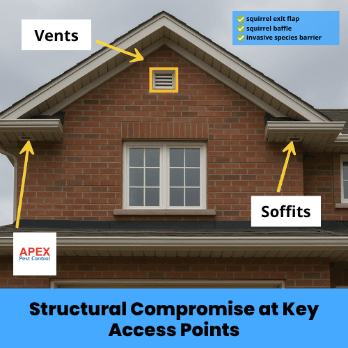 structural compromise at key access points