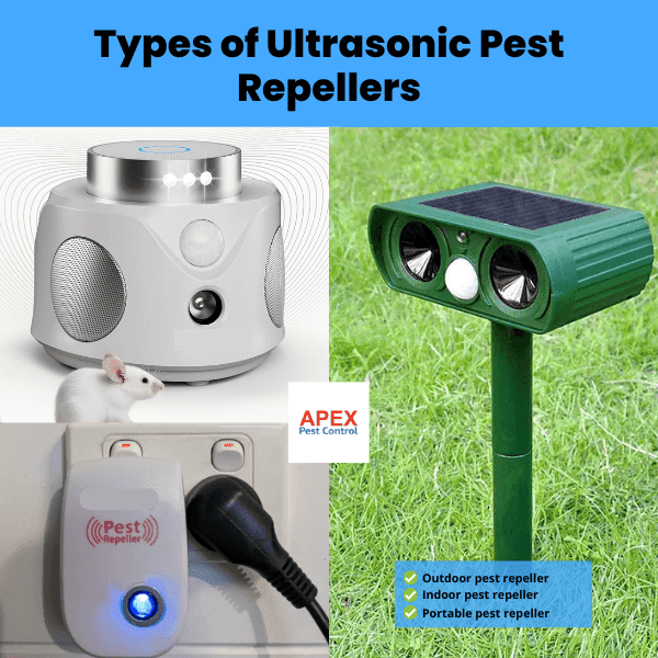 types of ultrasonic pest repellers