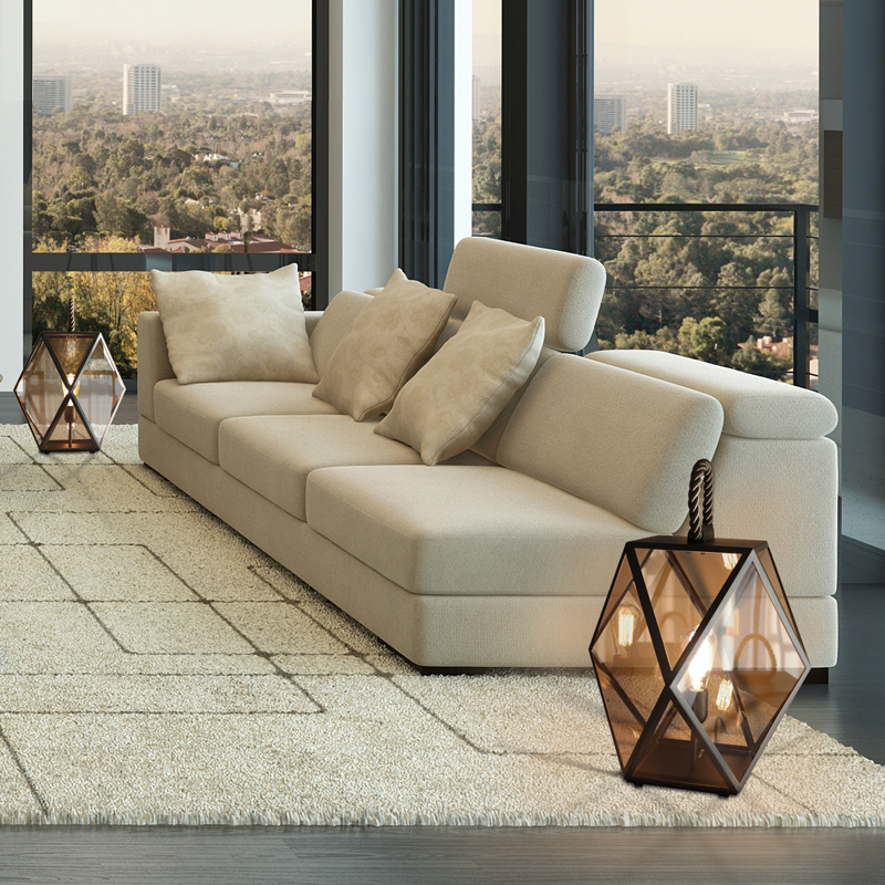 Contardi Muse Medium Lantern Table Lamp Bronze D