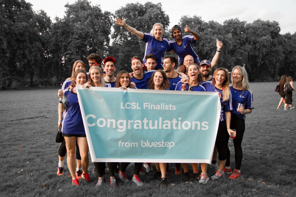 An image showing the Mighty Ducks team at The London Charity Softball League final