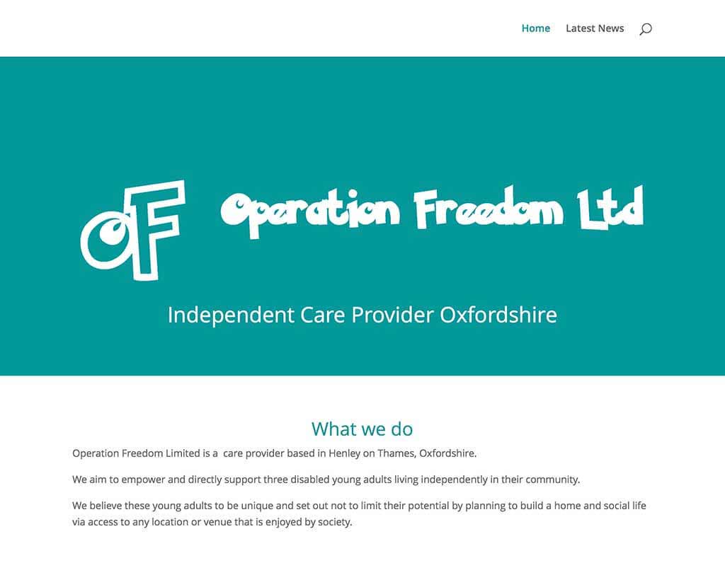 web design for Operation Freedom in Henley