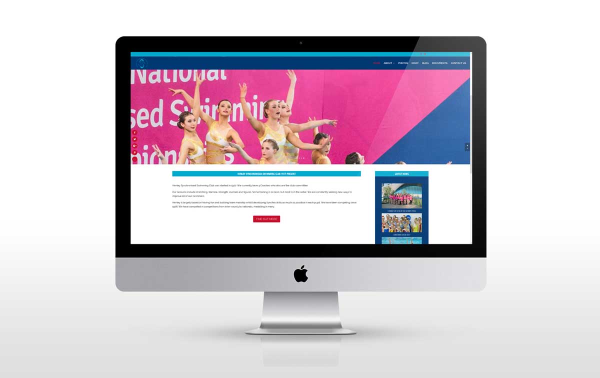 New web design for Henley Synchronised Swimming Club New web design for Henley Synchronised Swimming Club