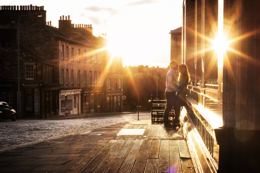 Edinburgh Engagement Shoot Blue Sky Photography