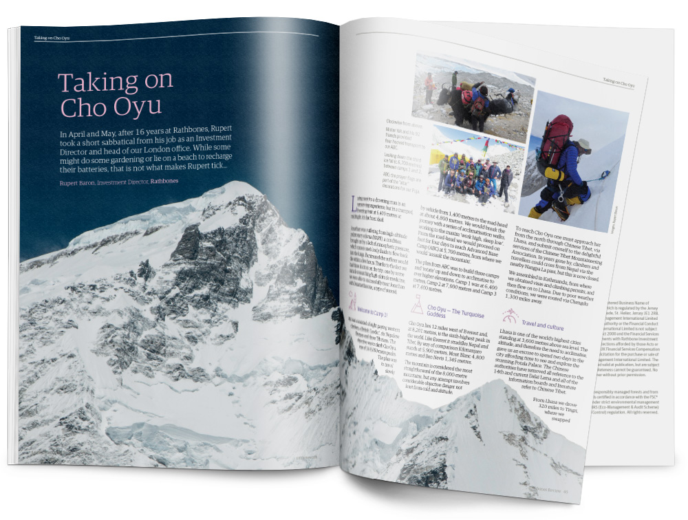 Dynamic layouts: Taking on Cho Oyu