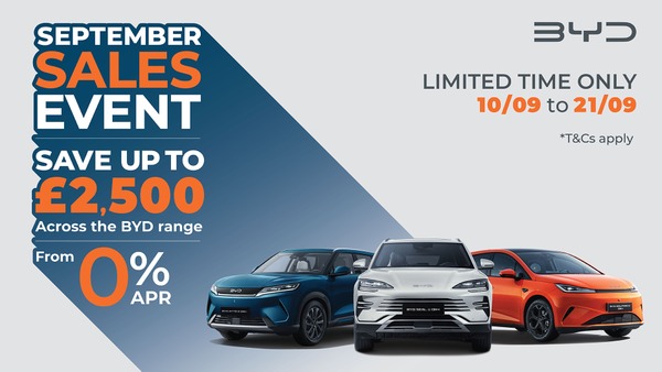 BYD UK supercharges September with biggest-ever sales event