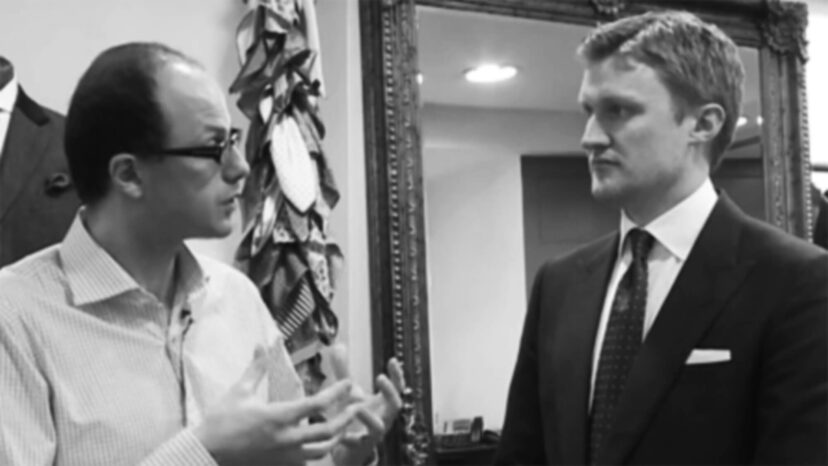 blog-budget ian meiers from cad and the dandy being interviewed by the bbc