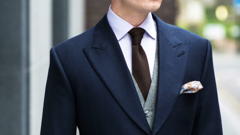 bespoke-shirts-gallery-5-op cad and the dandy lilac shirt with grey suit and blue overcoat