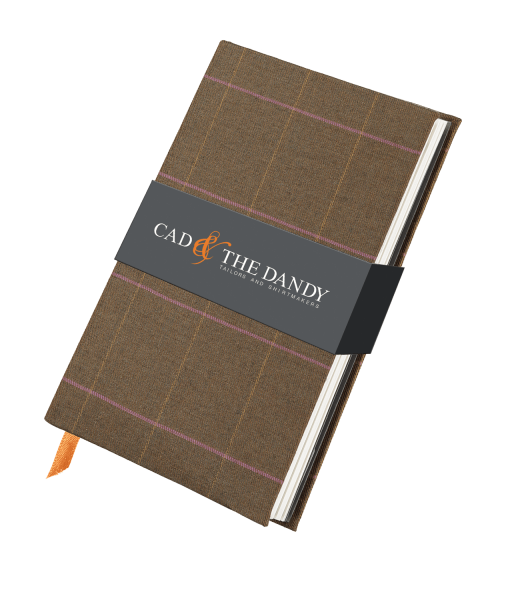 menswear-accessories-cloth-bound-notebook-chocolate-tweed-1 Cad & The Dandy Cloth Bound Tweed Notebook