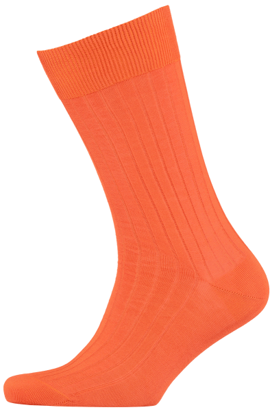 menswear-socks-cotton-ribbed-orange-1 Cad & The Dandy Cotton Ribbed Orange Socks
